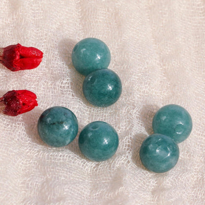 Aquamarin Perlen 8mm - 90 Stück für Schmuck & Basteln