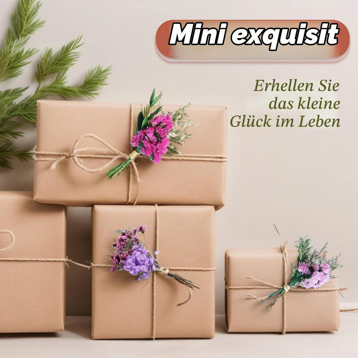 10x Trockenblumenstrauß Klein – Natürliche Blumendeko für DIY