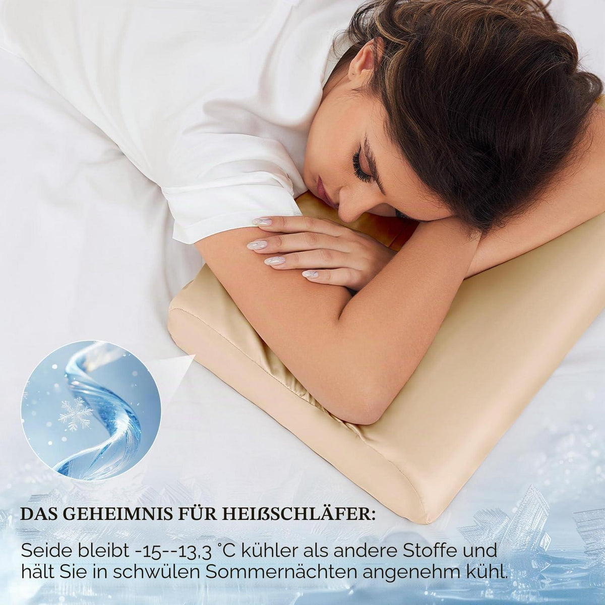 Seidenkissenbezug Maulbeerseide 19 Momme für Memory-Foam Kissen