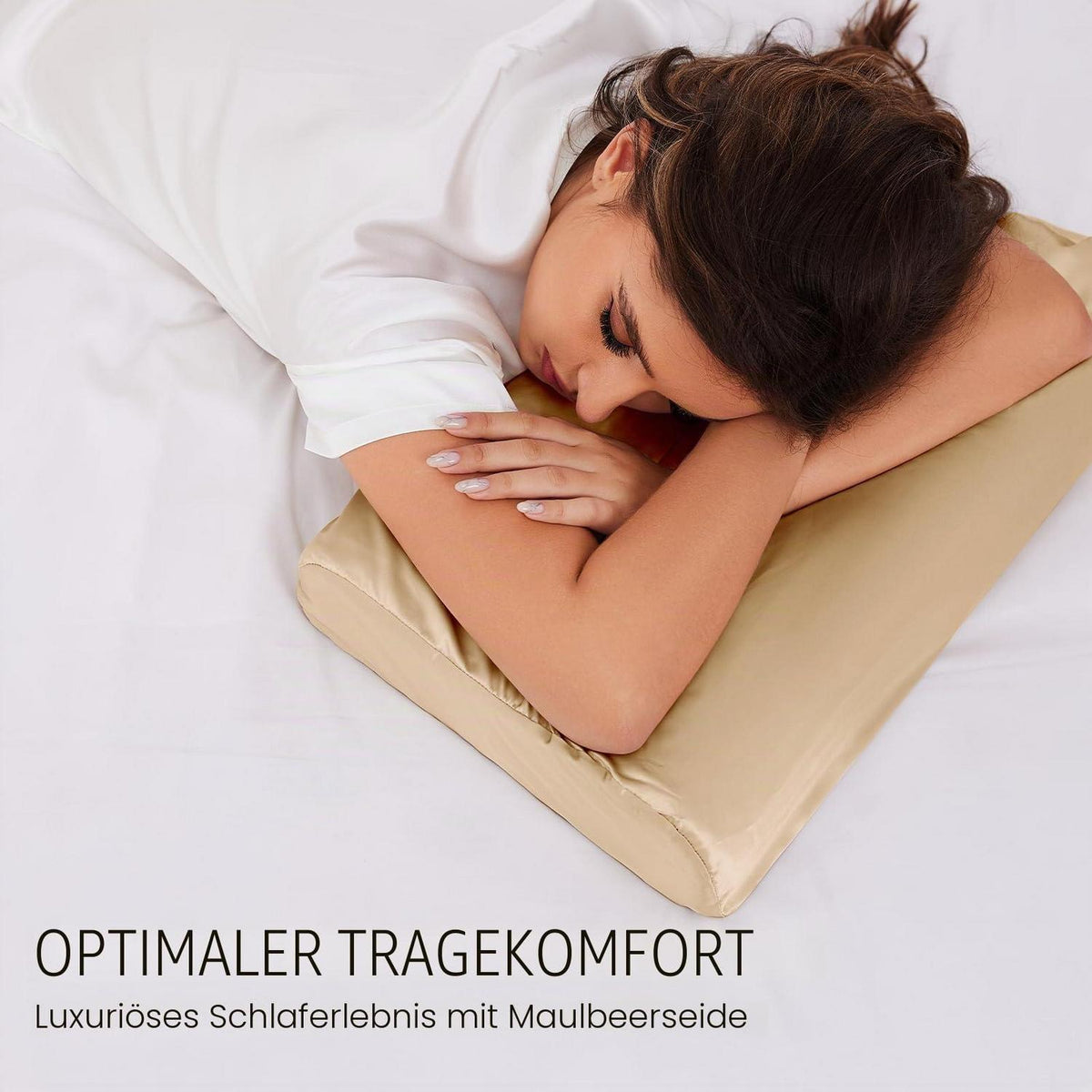 Seidenkissenbezug Maulbeerseide 19 Momme für Memory-Foam Kissen