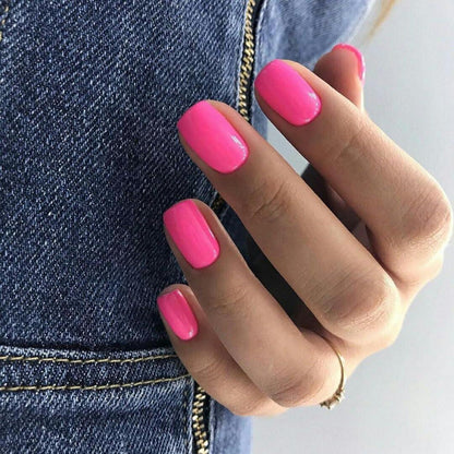 Kurze Press On Nails Rosa – Klebe Nägel Set für Damen & Mädchen