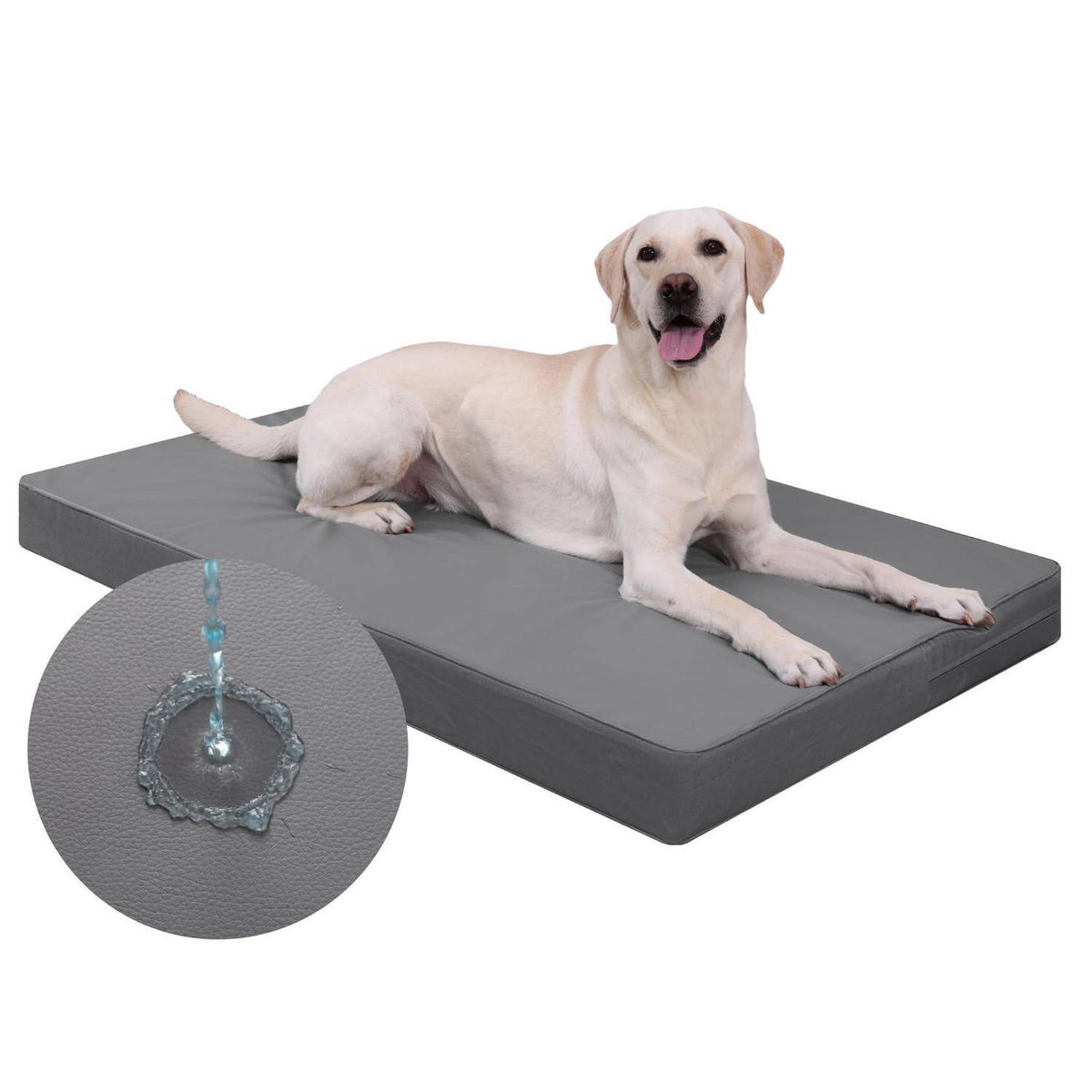 Orthopädisches Hundebett Groß, Wasserdicht Grau – Komfort & Halt
