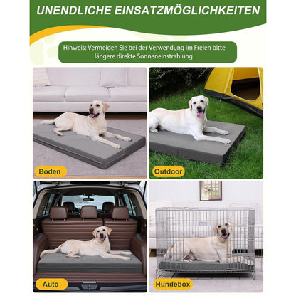 Orthopädisches Hundebett Groß, Wasserdicht Grau – Komfort & Halt
