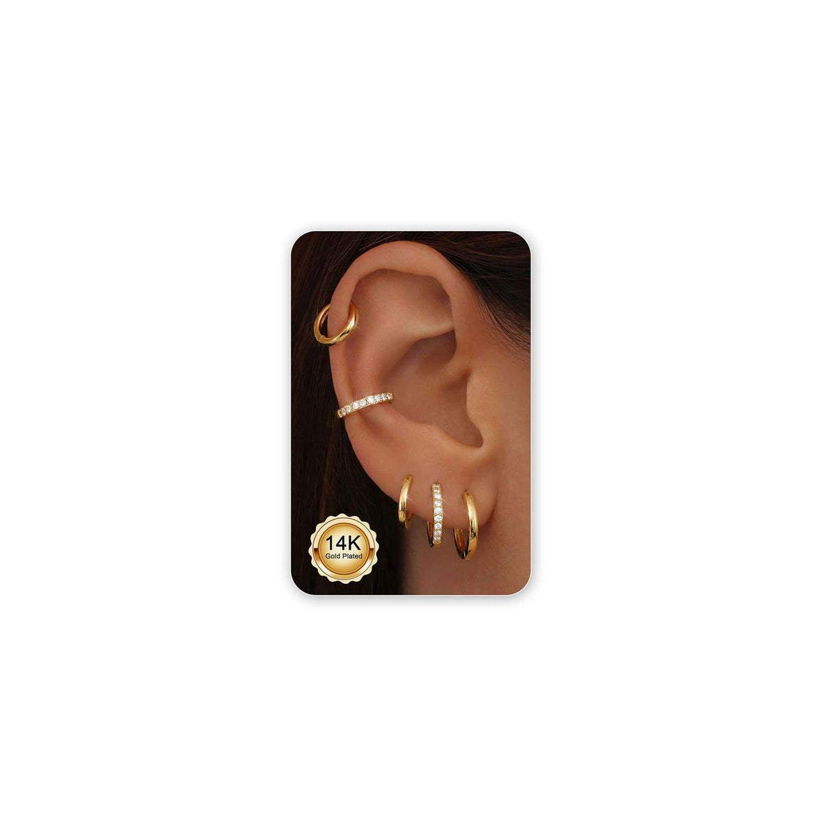 5 Paar Creolen Silber 925 – Helix & Knorpel Ohrringe