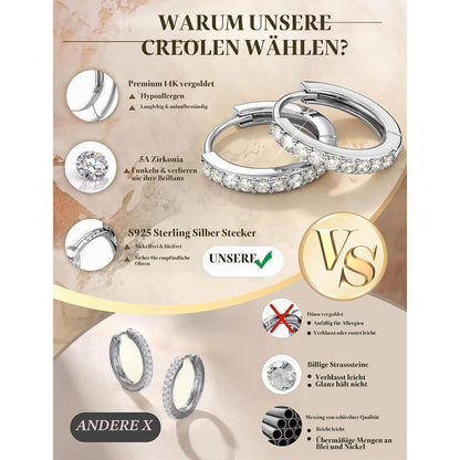 5 Paar Creolen Silber 925 – Helix & Knorpel Ohrringe