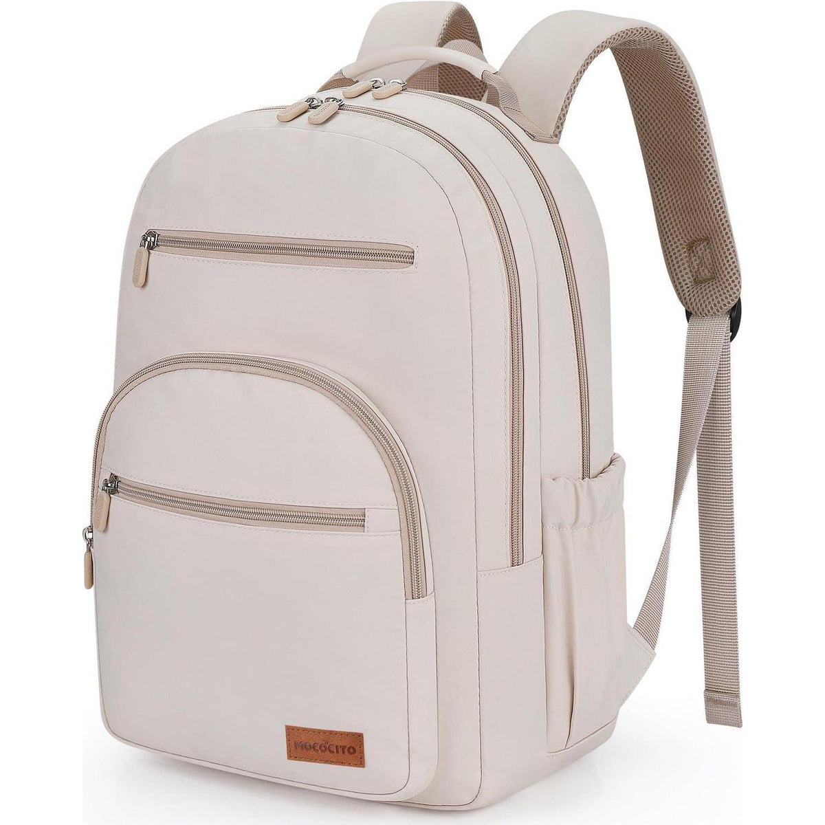 Damen Rucksack 15,6 Zoll Laptopfach Wasserdicht Schulrucksack Schwarz Gold