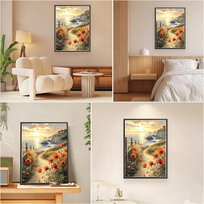 Malen nach Zahlen Erwachsene Landschaft 40x50cm Blumen