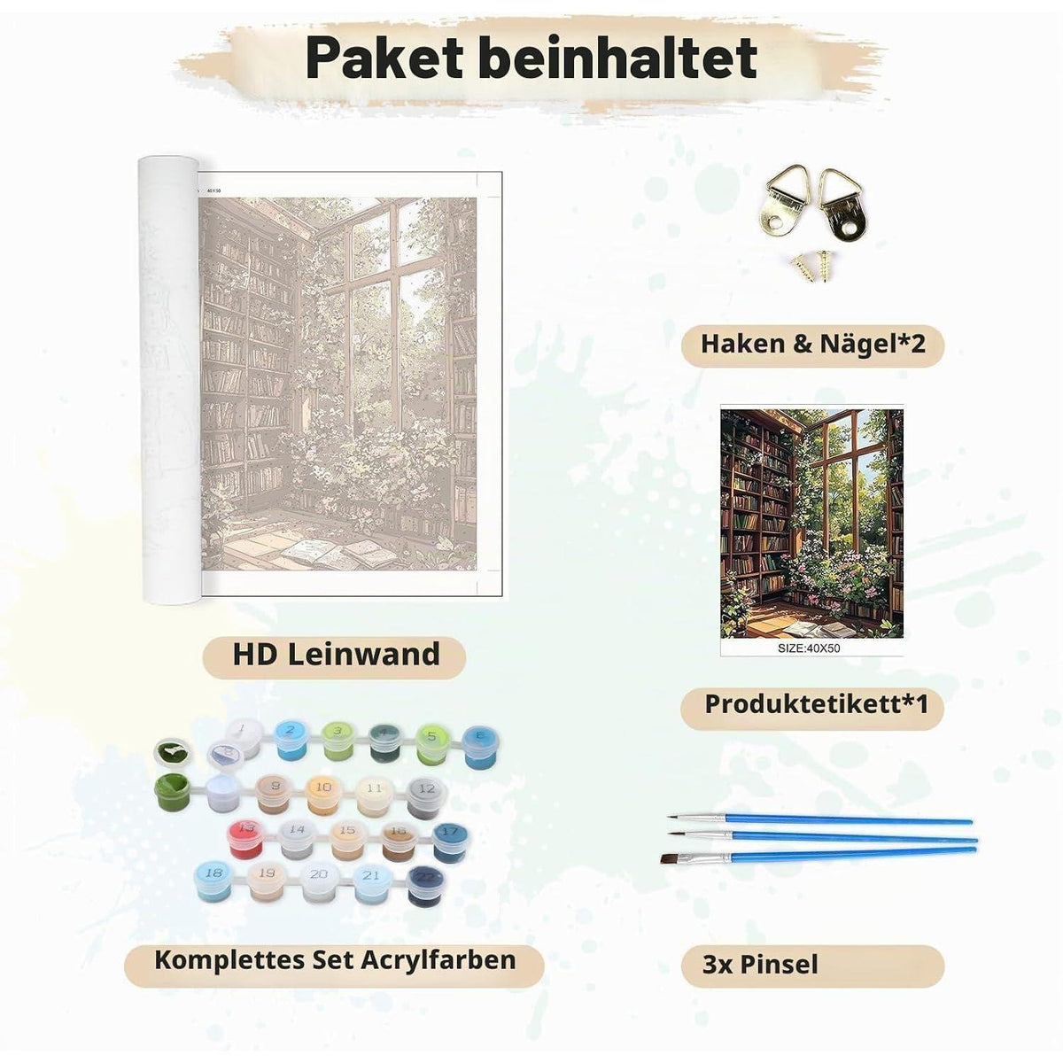 Malen nach Zahlen Landschaft – DIY Ölgemälde Set 40x50cm