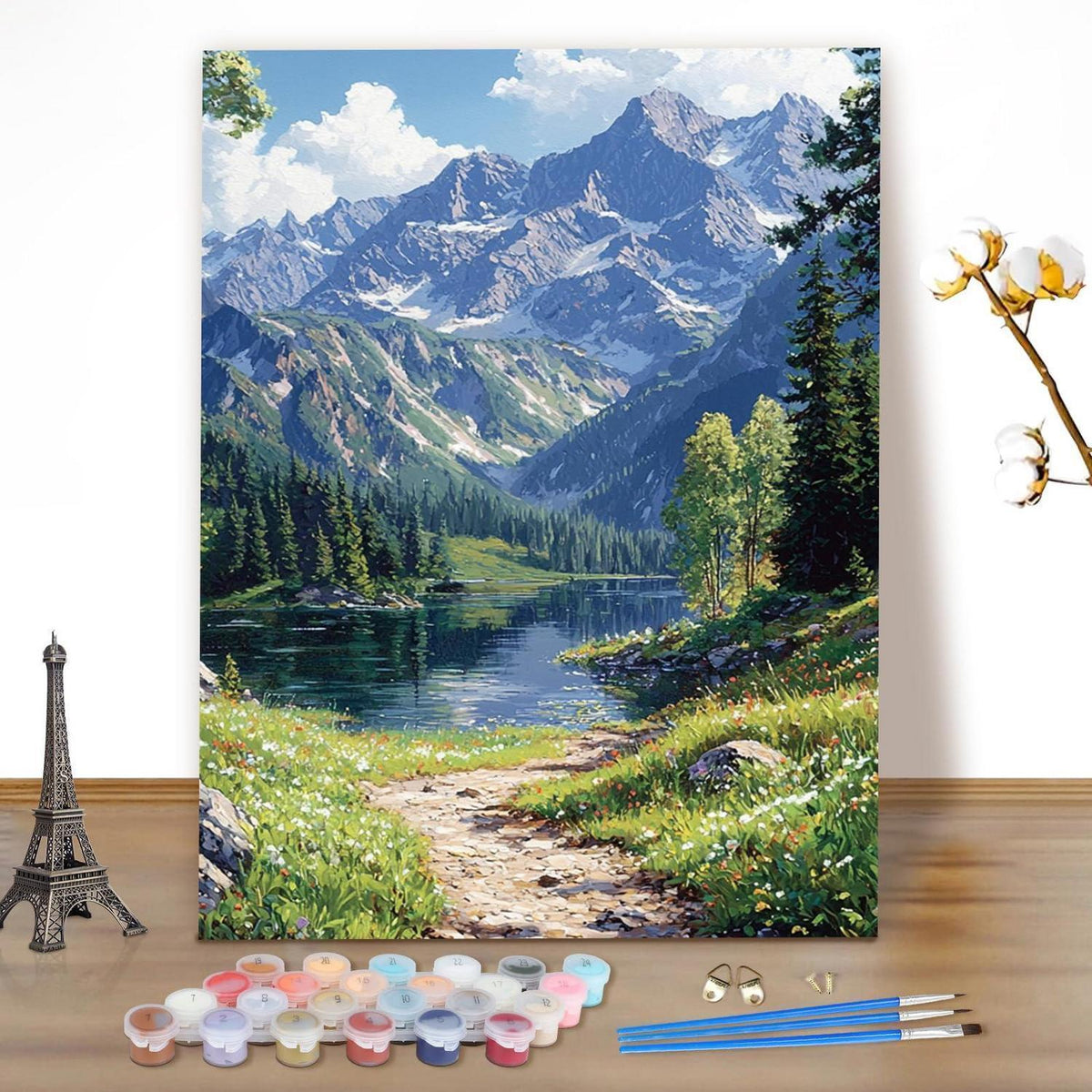 Malen nach Zahlen Erwachsene Berge Landschaft DIY Set 40x50cm
