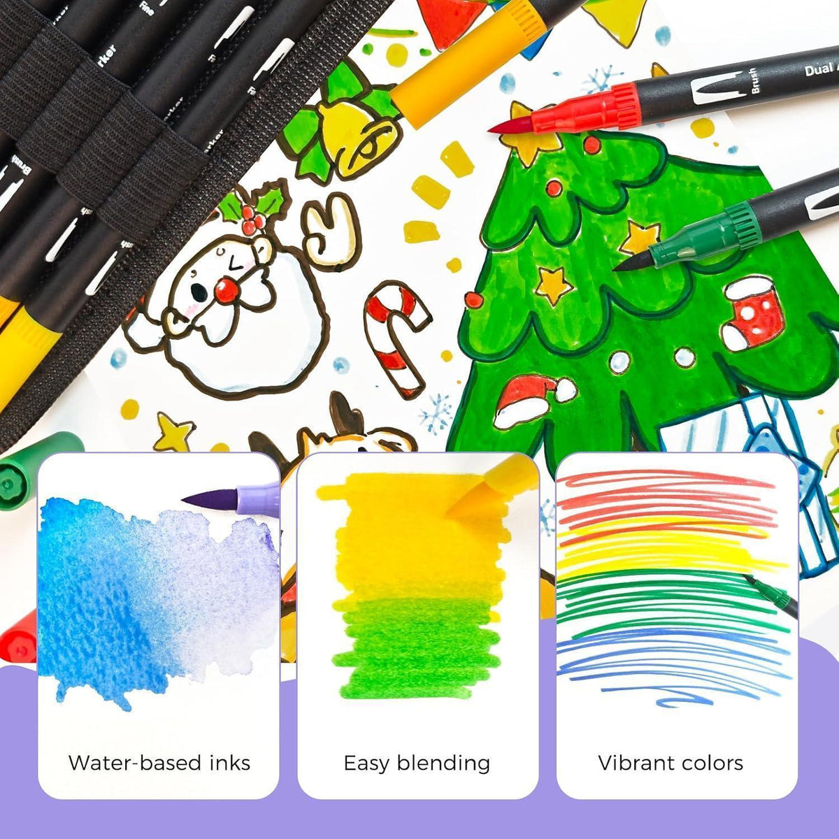 Dual Brush Pen Set 168 Farben – Pinsel & Feinschreiber