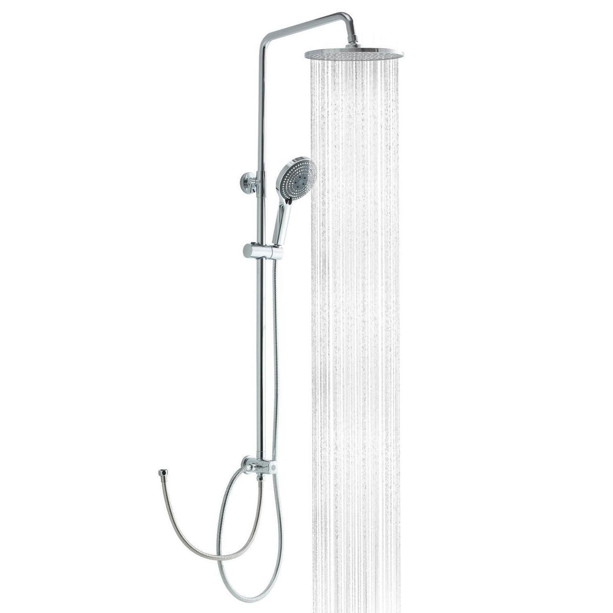 Regendusche Duschsystem Chrome, Höhenverstellbar & Handbrause
