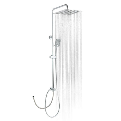 Eckige Regendusche 30x30cm Edelstahl Duschsystem höhenverstellbar