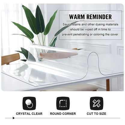Tischfolie Transparent 2mm – 90x220 cm, Abwaschbar & Kratzfest