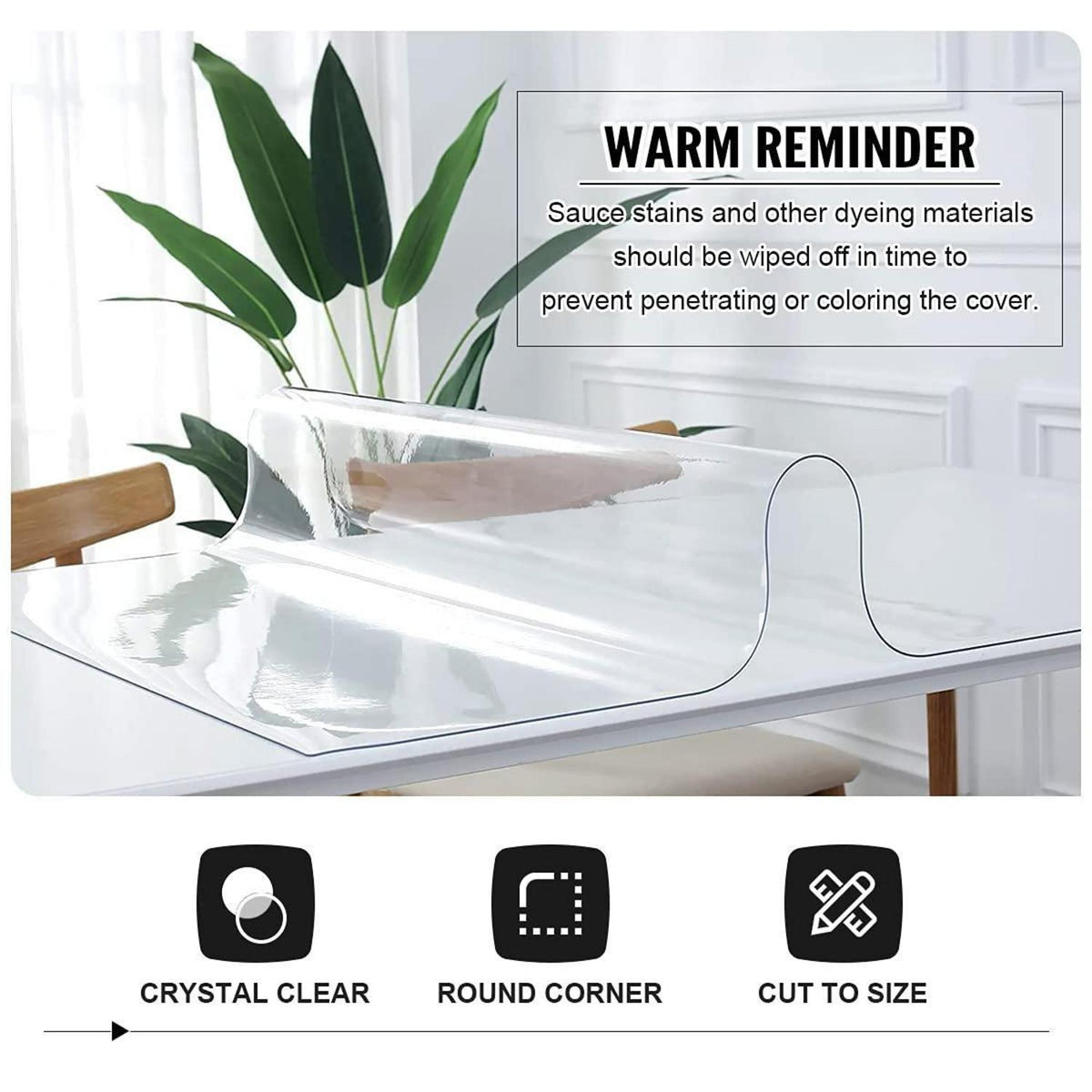 Tischfolie Transparent 90x240 cm – Abwaschbar & Kratzfest
