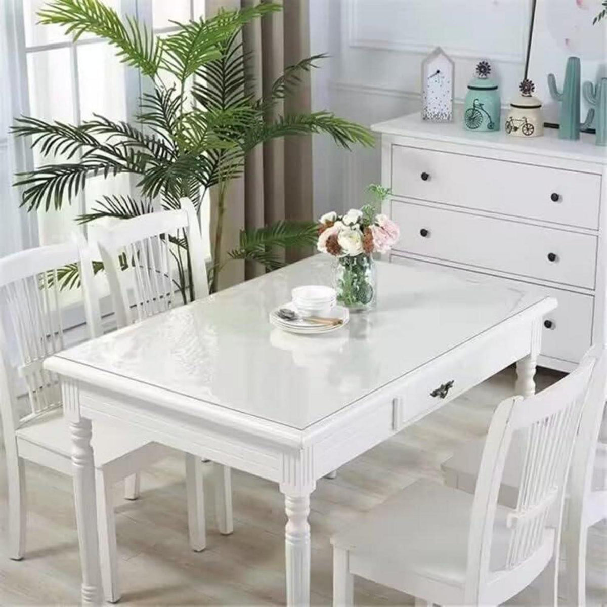 Tischfolie Transparent 90x240 cm – Abwaschbar & Kratzfest