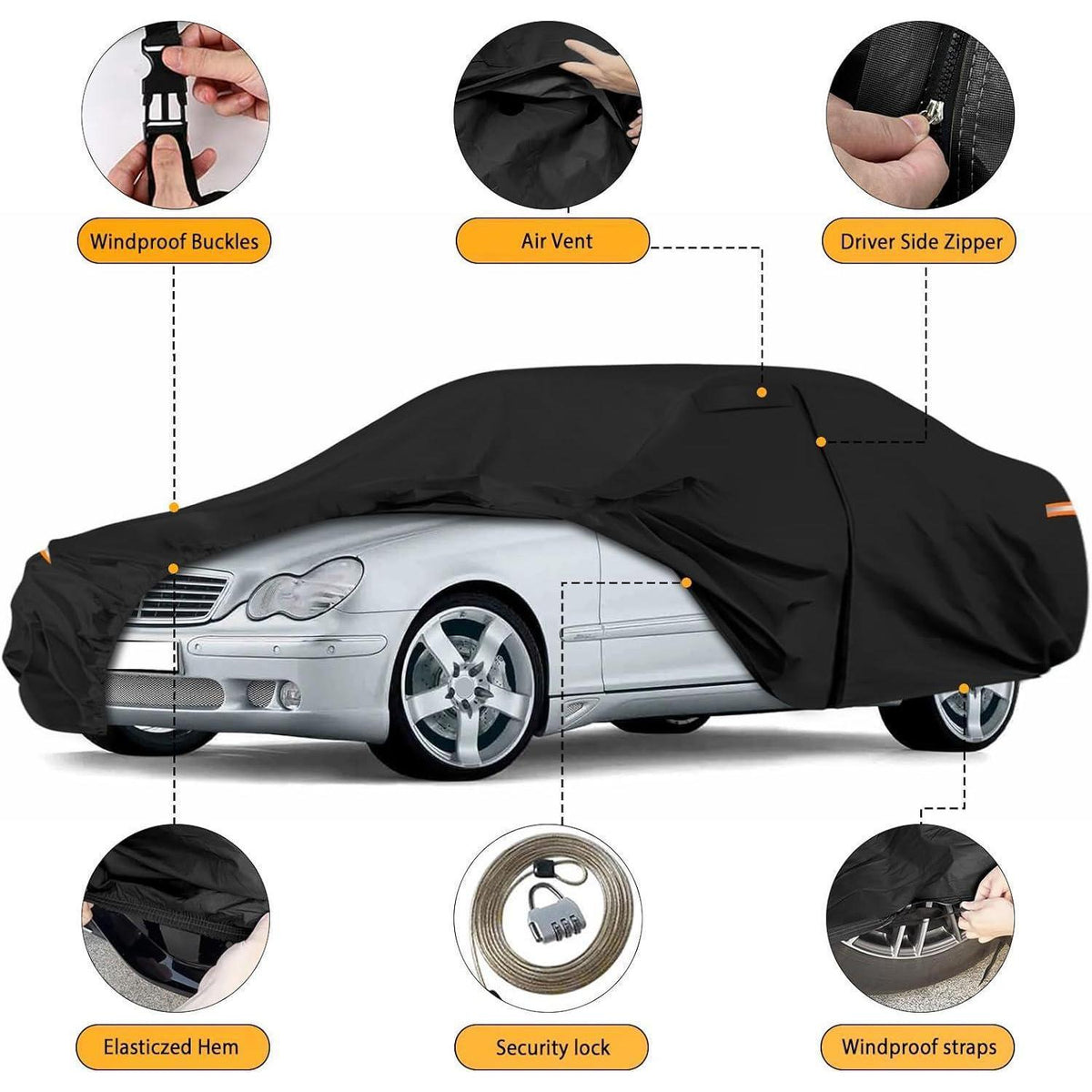 Autoabdeckung Wasserdicht Mercedes C-Class W202/W203 1993-2006