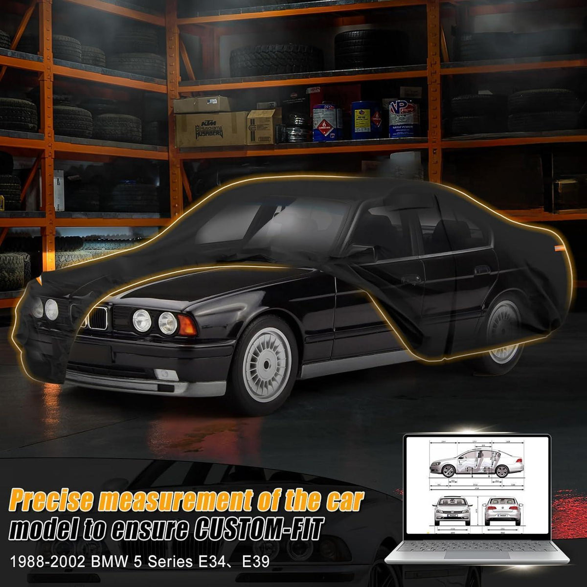 Autoabdeckung Wasserdicht BMW 5er E34 E39 1988-2002