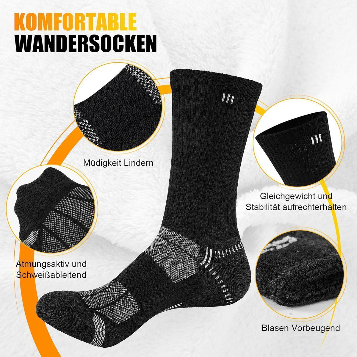 Herren Socken 5er Pack – Gepolstert, Atmungsaktiv & Vielseitig