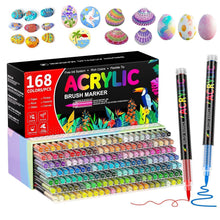 168 Acrylstifte Pinselspitze für Stein, Glas & mehr