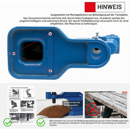 Handpresse Ösenmaschine Set mit Matrizen & 1500 Ösen