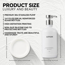 Glas Seifenspender Set mit Tablett – Modern & Elegant für Küche & Bad