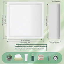 Wandnische Dusche Weiß 30x30cm – Edelstahl Badezimmerregal