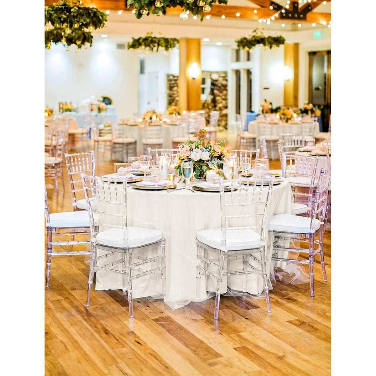 10er-Pack Elfenbein Tischdecken rund 90 Zoll Polyester