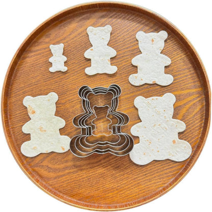 Bären Ausstechformen Set, 5 Stück Edelstahl, Plätzchen & Keksausstecher