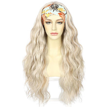 Platinblond Body Wave Stirnband Perücke – Lange, gewellte Synthetikperücke
