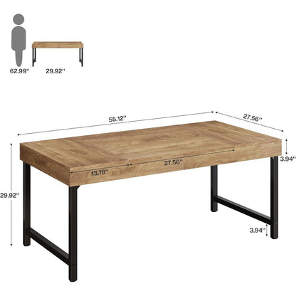 Esstisch Farmhaus 140cm – Industrieller Küchentisch für 4-6 Personen