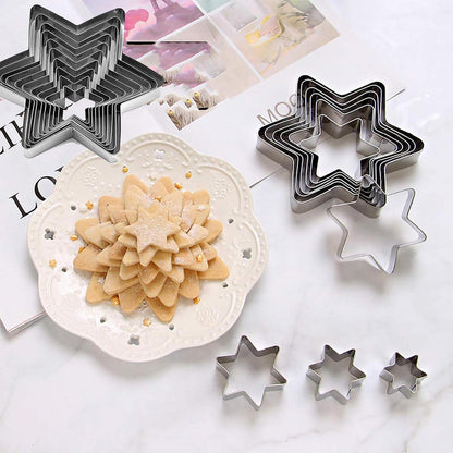 Ausstecher Stern Set 10 Größen Edelstahl Plätzchen Fondant Kuchen Deko