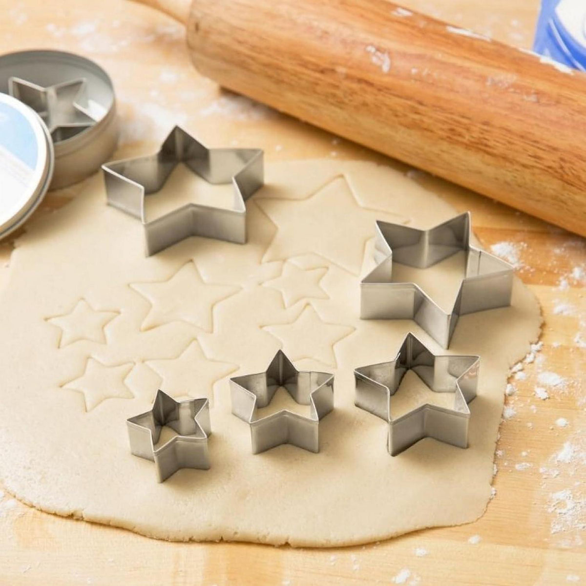 Ausstecher Stern Set 10 Größen Edelstahl Plätzchen Fondant Kuchen Deko