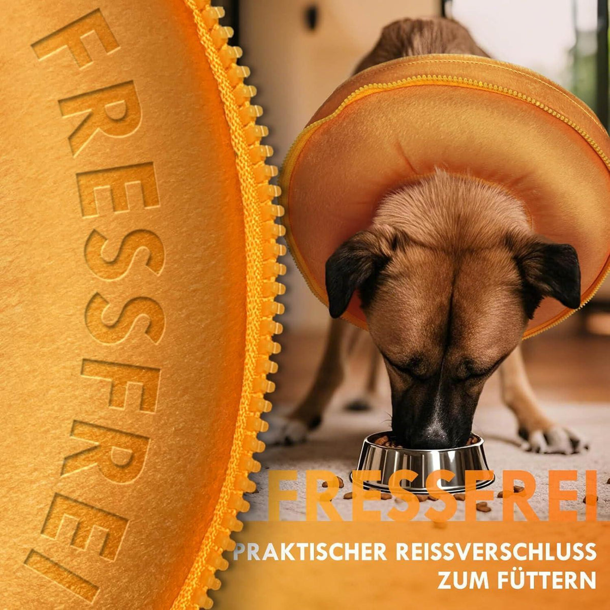 Aufblasbare Hundehalskrause 2in1 – Leckschutz & Komfort [Größe 5]