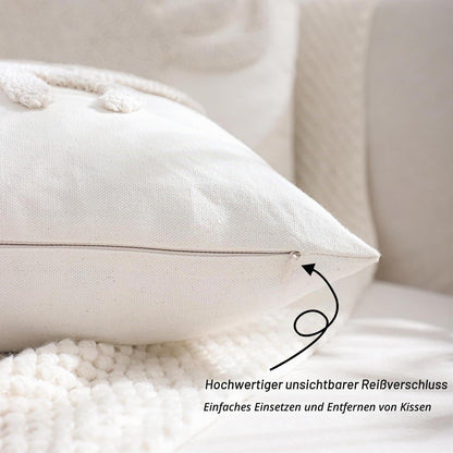 2x Kissenbezug Strand Krabbe Tufting 45x45 cm Sommerdeko