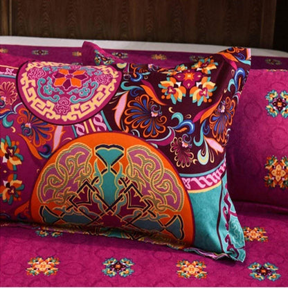 Boho Bettwäsche-Set 220x240 cm Lila mit Mandala
