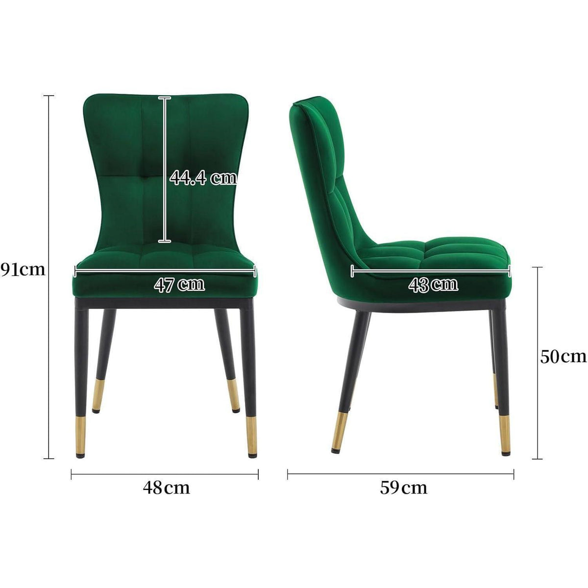 Samt Esszimmerstühle Set 4x – Bequem, Modern & Robust