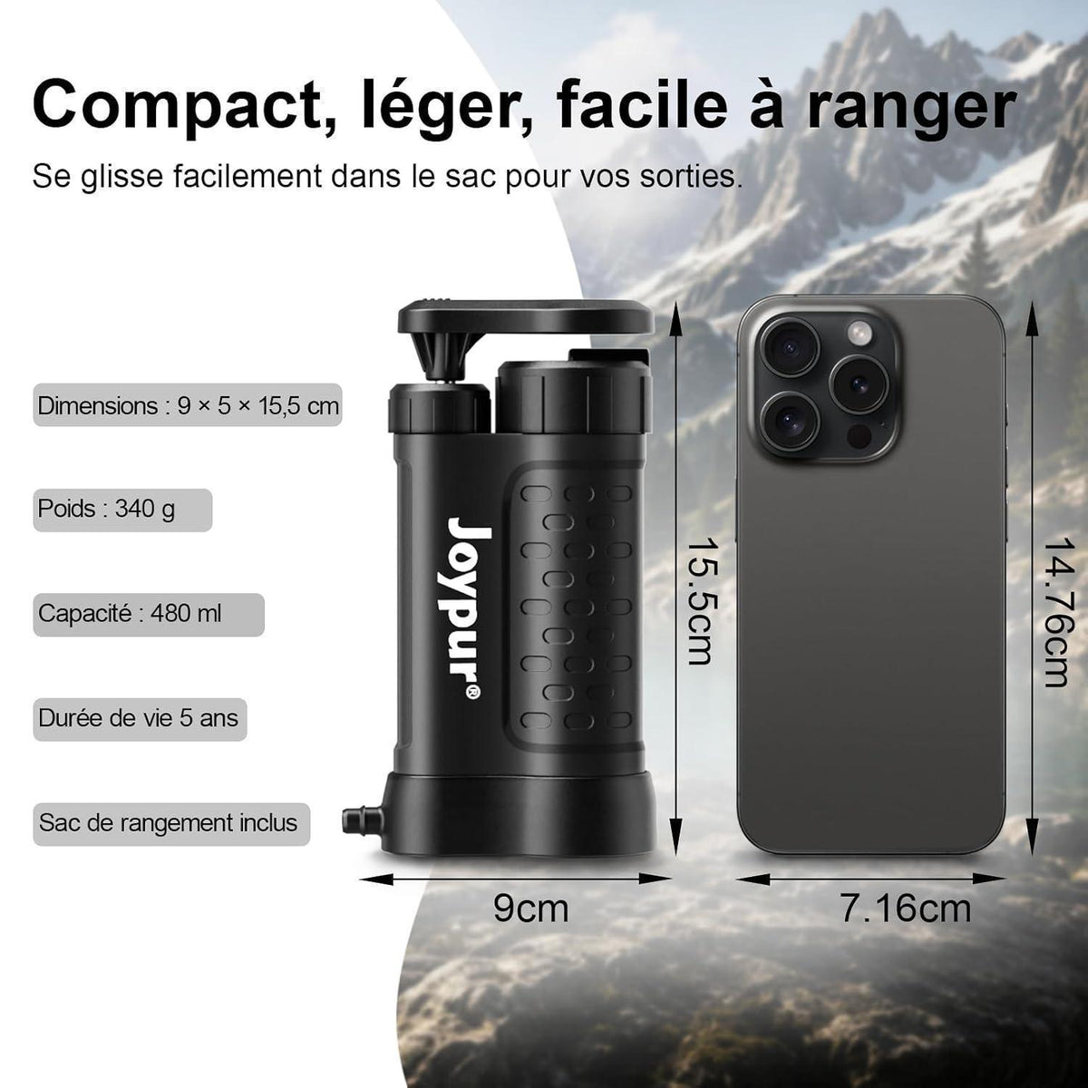 Outdoor Wasserfilter – 5-Stufen UF Membran – 0.01μm