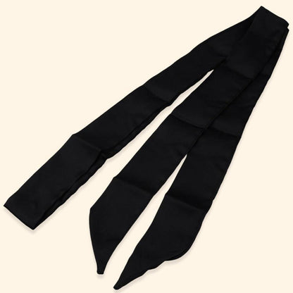 Schmaler Satin-Schal 2er-Set Schwarz für Damen