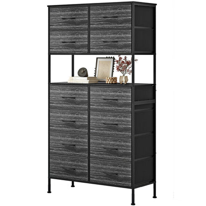 Weiße Kommode mit 12 Schubladen – Hochschrank für Wohnzimmer & Flur