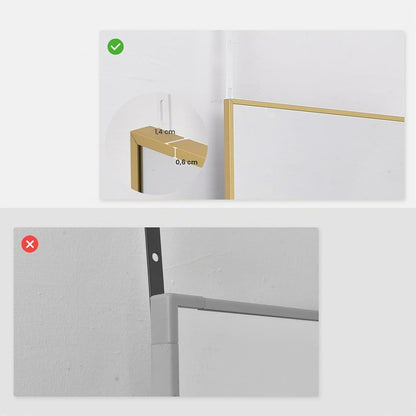 Über-Tür-Spiegel Gold – Vollständig, 127x41 cm, Wandmontage
