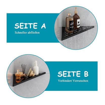 Eck-Duschregal Edelstahl Schwarz – 2er Set ohne Bohren