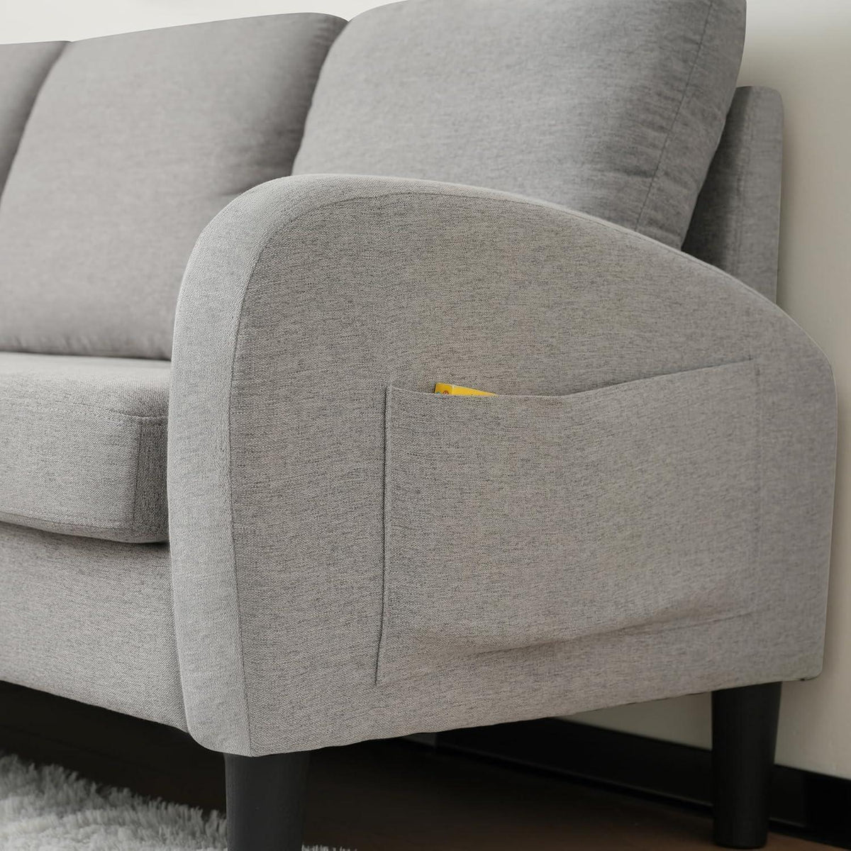 Eckcouch mit Chaiselongue – Grau, Modular & Platzsparend