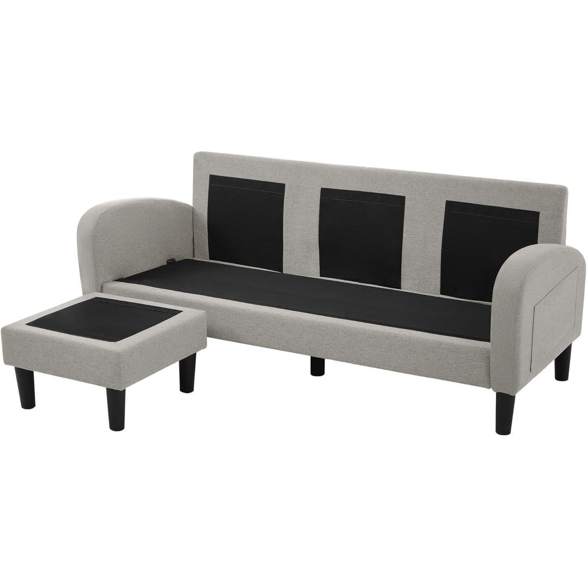 Eckcouch mit Chaiselongue – Grau, Modular & Platzsparend