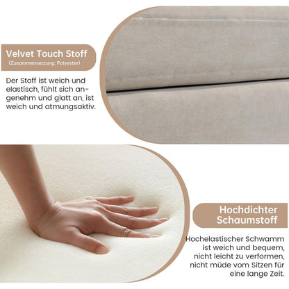 Dreisitzer-Sofa Beige – Modernes Design, Platzsparend & Gemütlich