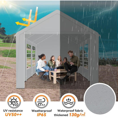 Party Zelt 3x6m Grau – Wasserdicht & Stabil für Garten & Events