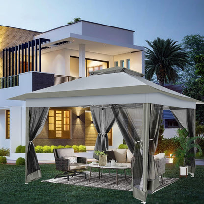 3x3 Pop Up Pavillon wasserdicht mit Moskitonetz & Seitenwänden
