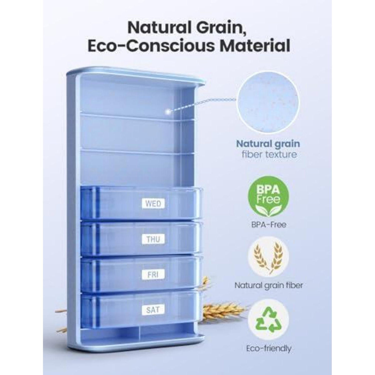 Tablettenbox 7 Tage 3x täglich – Silberner Organizer