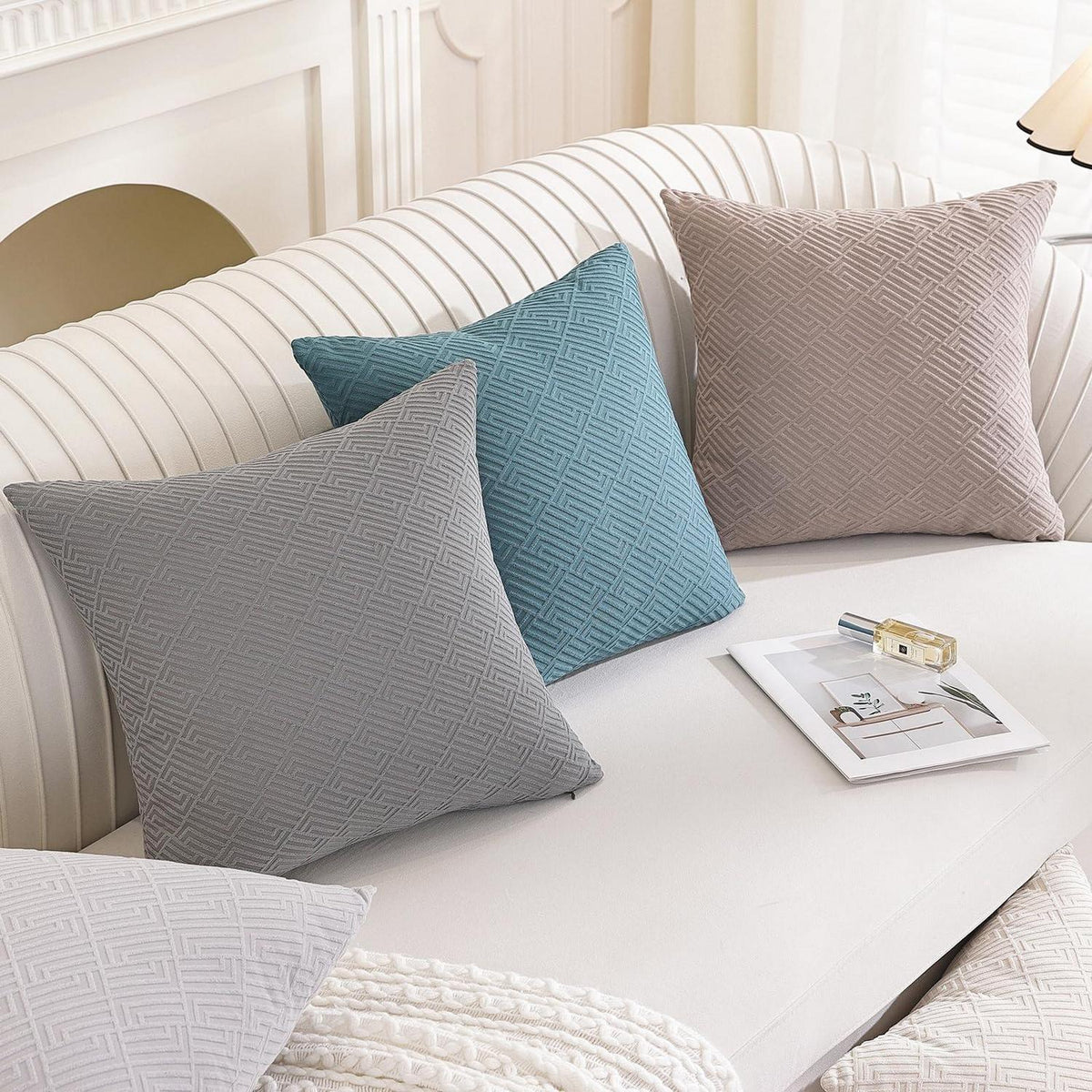 2er Set Kissenbezug 40x40 Weinrot – Weiche Dekokissenbezüge