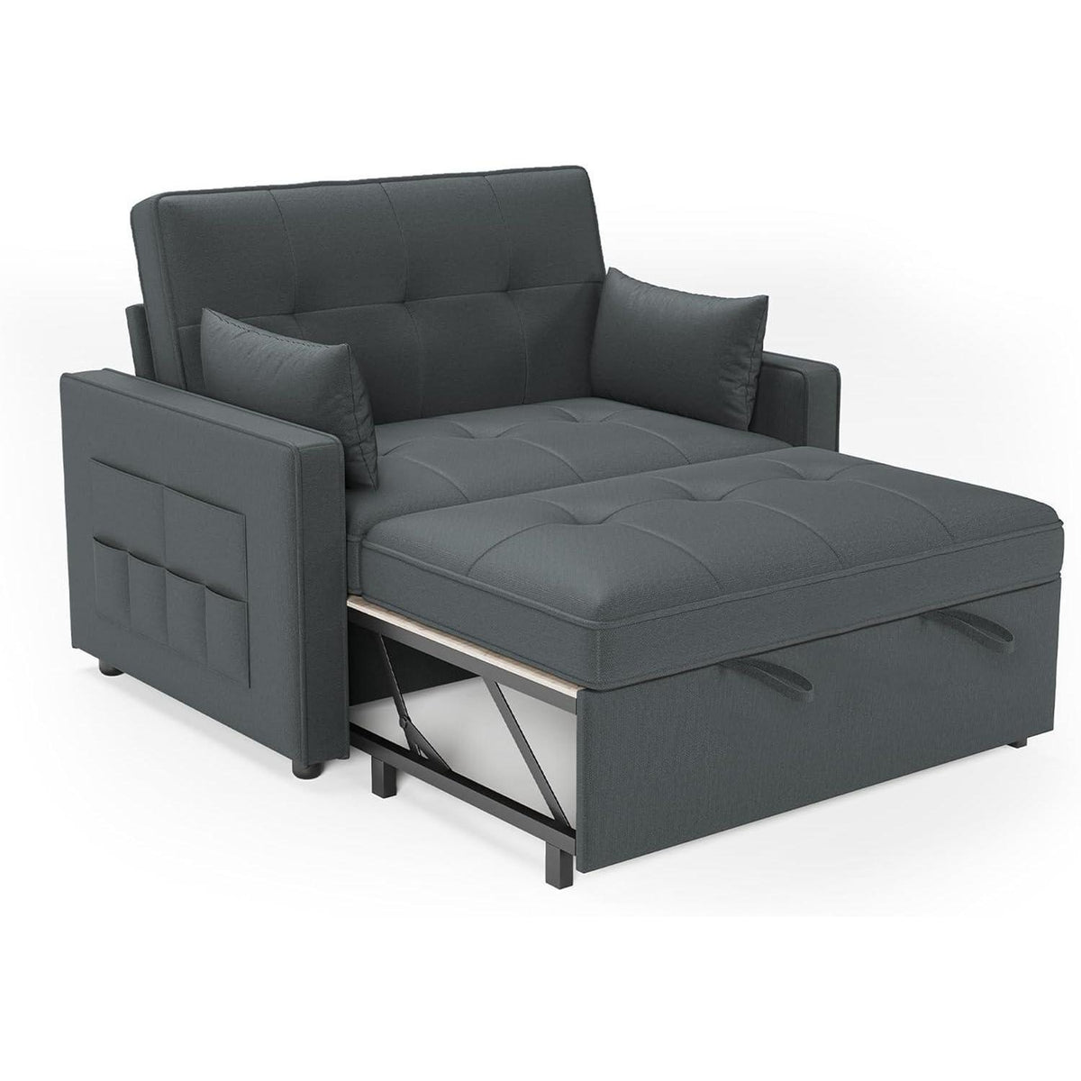 Schlafsofa 186x122cm mit verstellbarer Rückenlehne & Stauraum