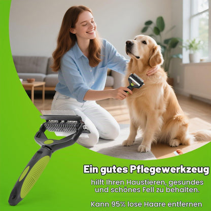 Unterwollbürste 3in1 für Hunde & Katzen – Entfilzung & Pflege
